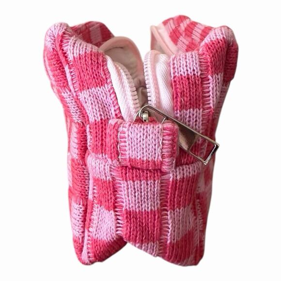 Lot of 4 SOIDRAM Tweens Checkered Cosmetic Cases Pink Plaid & Green Plaid NIP - Picture 6 of 16